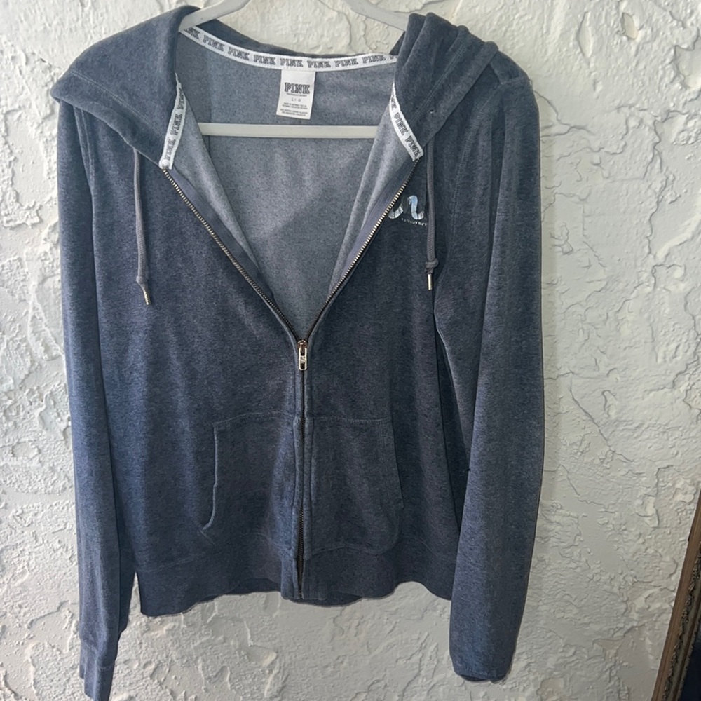 Vintage PINK Victoria Secret Velour Hoodie